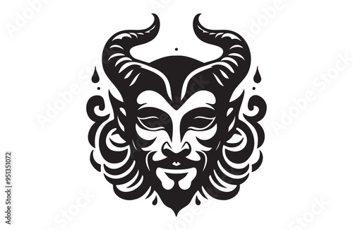a mask icon of silhouette vector illustration