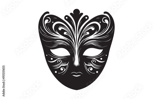 a mask icon of silhouette vector illustration
