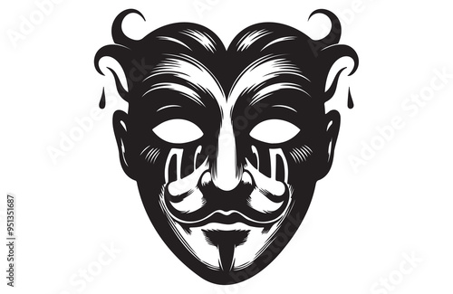 a mask icon of silhouette vector illustration