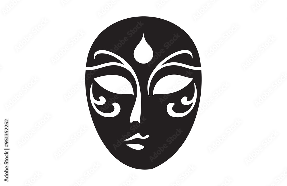 a mask icon of silhouette vector illustration a mask icon of silhouette vector illustration