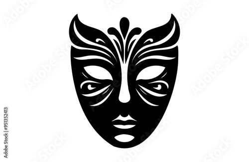 a mask icon of silhouette vector illustration