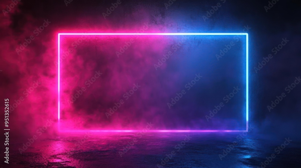 A vibrant pink neon sign glows behind a white box with the word 'Box' on it, A vibrant pink neon sign glows behind a white box with the word 'Box' on it,