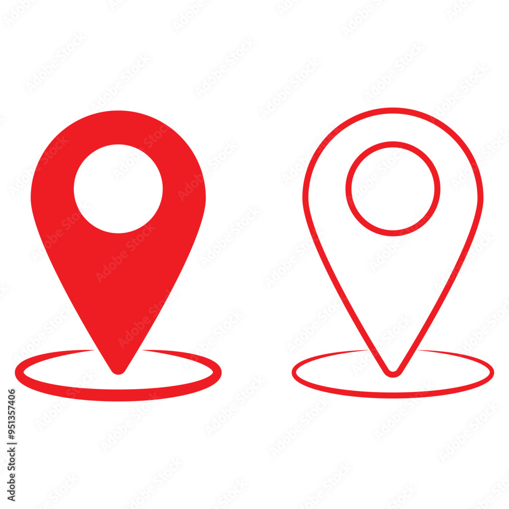 High resolution location pin or map marker icon isolated on White background. EPS 10/AI High resolution location pin or map marker icon isolated on White background. EPS 10/AI
