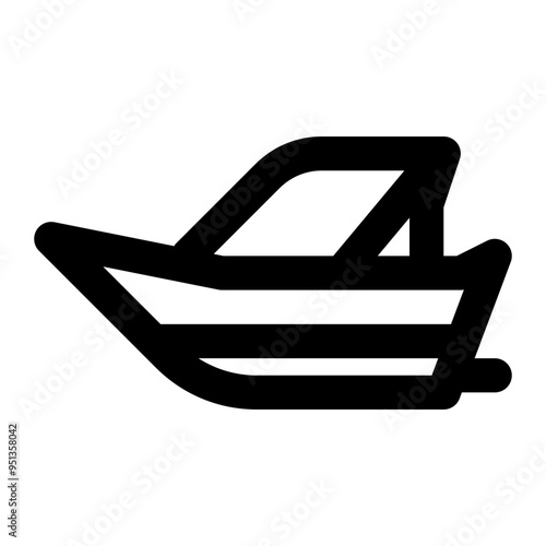 boat, speedboat, ship, transportation, vehicles outline icon