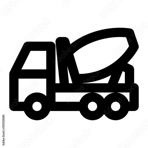 cement mixer, truck, heavy vehicles, transportation, vehicles outline icon
