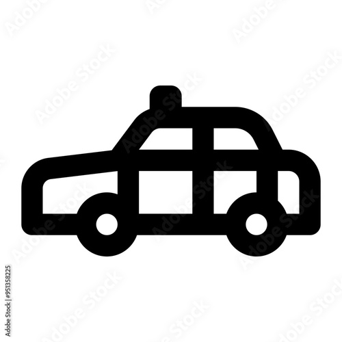 police, car, vehicles, transportation outline icon