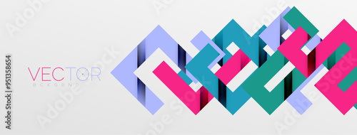 Color bend lines with shadow texture effect. Vector Illustration For Wallpaper, Banner, Background, Card, Book Illustration, landing page