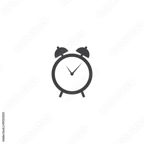 alarm clock icon vector illustration template