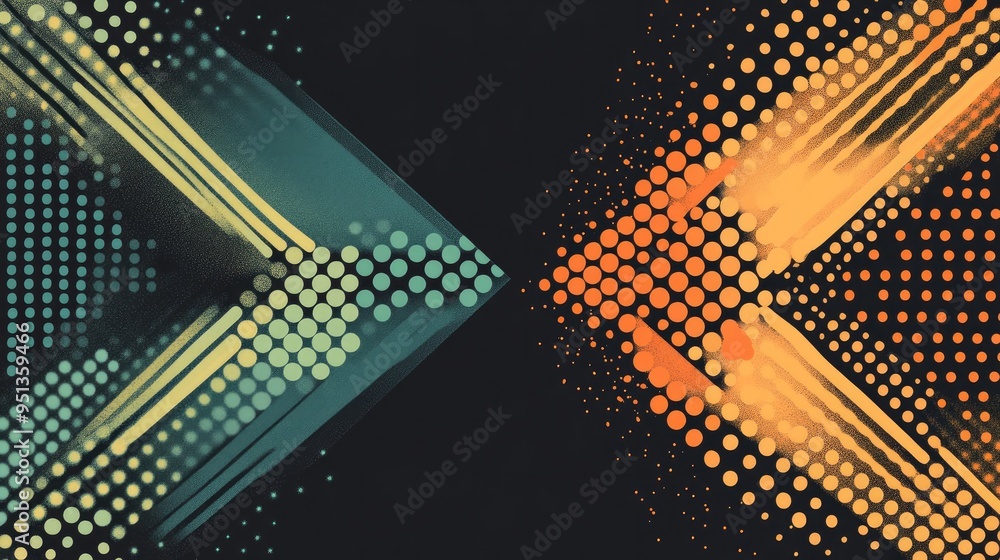 A creative design featuring a dotted arrow pattern, symbolizing direction and movement A creative design featuring a dotted arrow pattern, symbolizing direction and movement