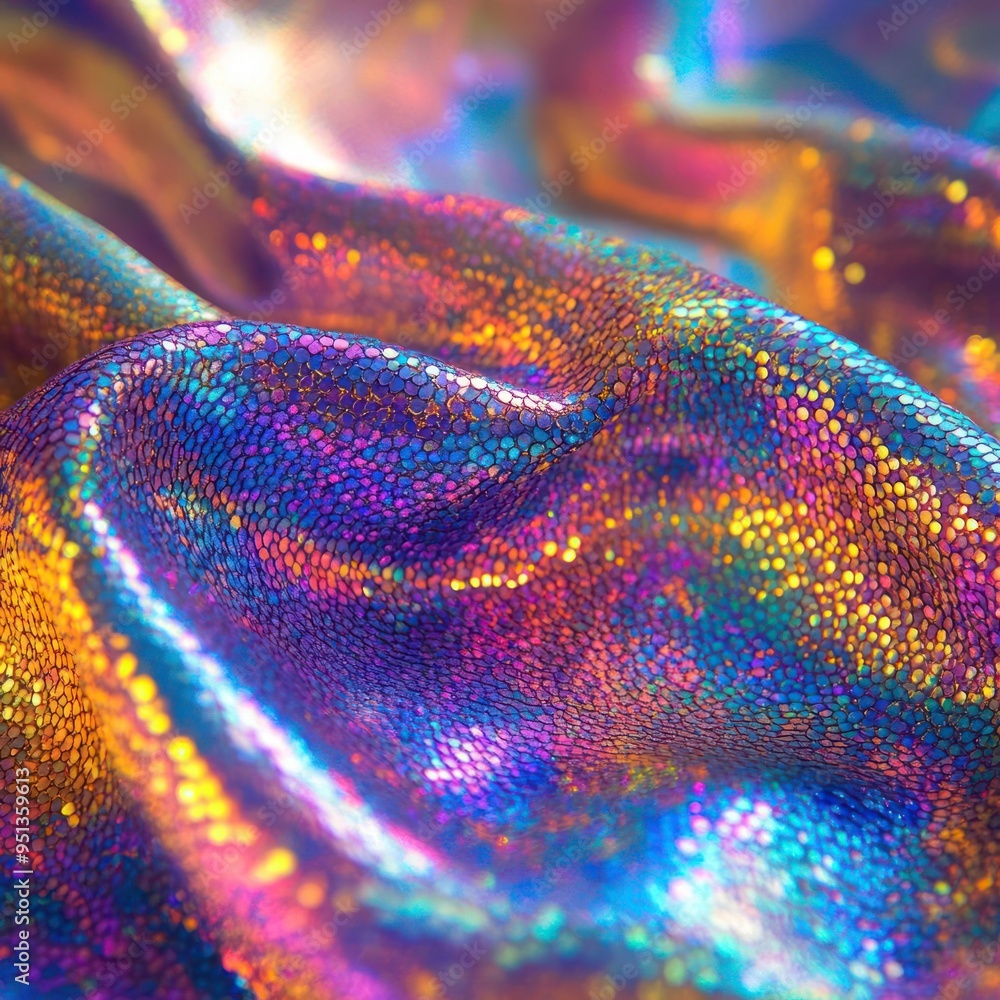 A close-up, vibrant, and detailed image of a shiny, multicolored, A close-up, vibrant, and detailed image of a shiny, multicolored,