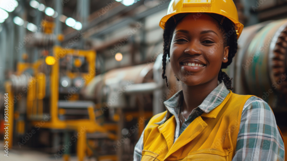 Workers wearing protective clothing work in Industrial smiling worker manufacturing industrial job manufacturing workplace factory industry Workers wearing protective clothing work in Industrial smiling worker manufacturing industrial job manufacturing workplace factory industry