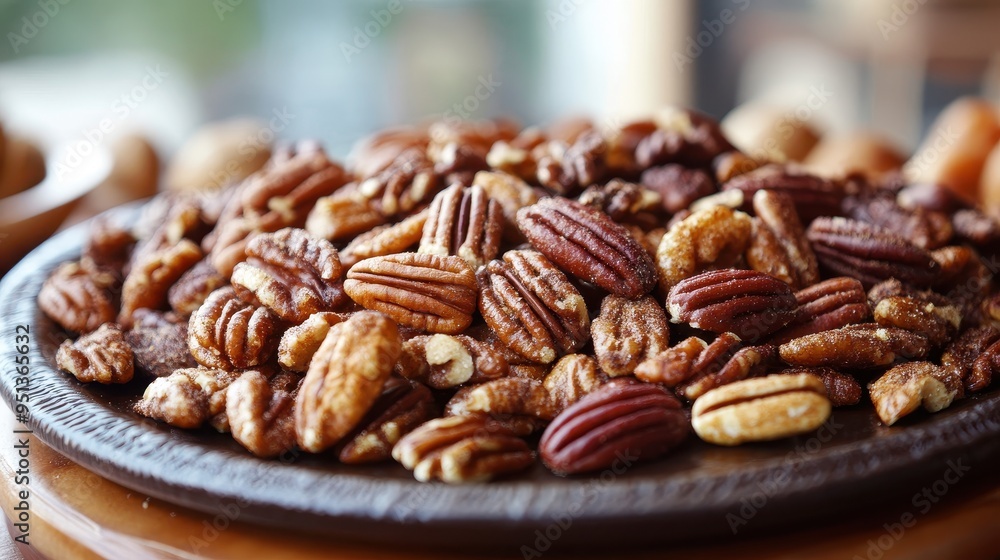 Delicious Assortment of Roasted Pecans and Candied Nuts Delicious Assortment of Roasted Pecans and Candied Nuts