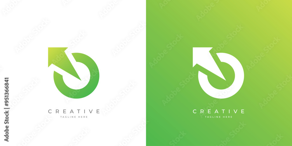 Letter b or o minimalist growth logo design inspiration Letter b or o minimalist growth logo design inspiration