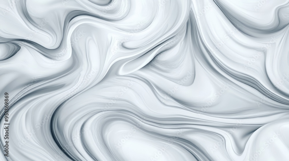Abstract White Swirls and Waves Modern Fluid Background Abstract White Swirls and Waves Modern Fluid Background