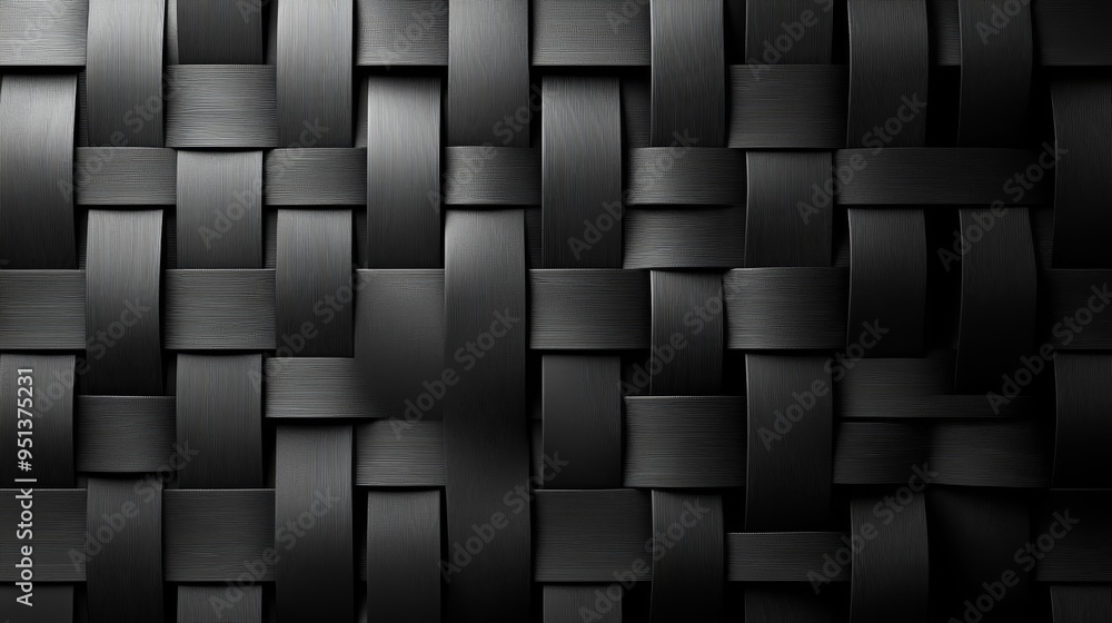 Abstract Black Interlocking Stripes Pattern Abstract Black Interlocking Stripes Pattern
