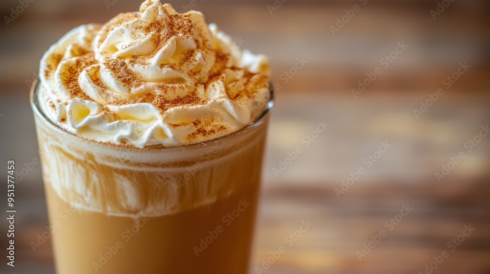 Delicious Pumpkin Spice Latte with Whipped Cream Delicious Pumpkin Spice Latte with Whipped Cream