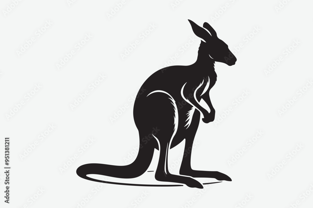 Fototapeta premium Kangaroo vector art and illustration
