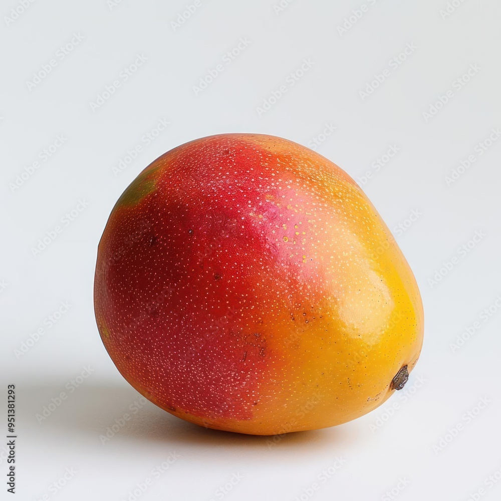 Bright yellow and red mangosteen fruit on a white background. Bright yellow and red mangosteen fruit on a white background.