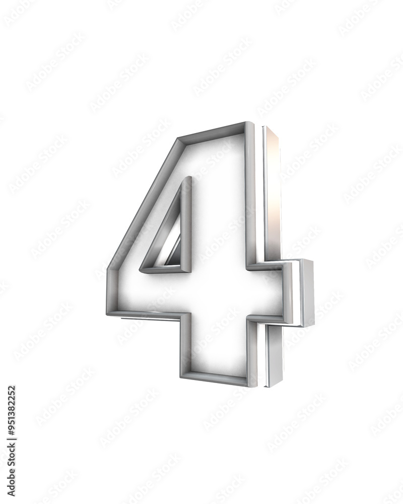 White 3d Number White 3d Number