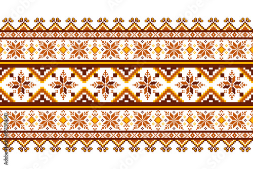 Wallpaper Mural Vector illustration of geometric shapes design, ethnic fabric pattern, seamless ethnic pattern, bracelets, clothes, tapestries, bedspreads, tablecloths, carpets, decorative elements.
 Torontodigital.ca