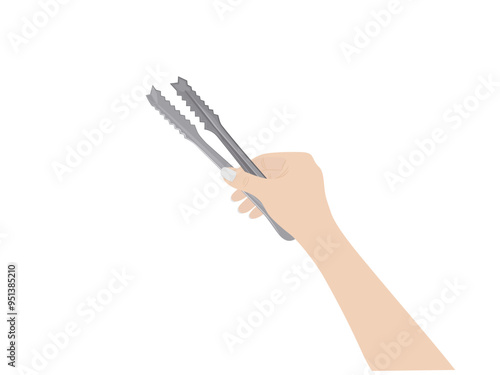 ice tongs on a white background.