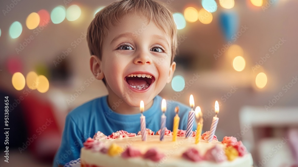 Ecstatic boy revels in birthday treat Ecstatic boy revels in birthday treat