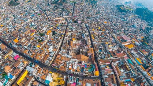 Quito's historic center from above