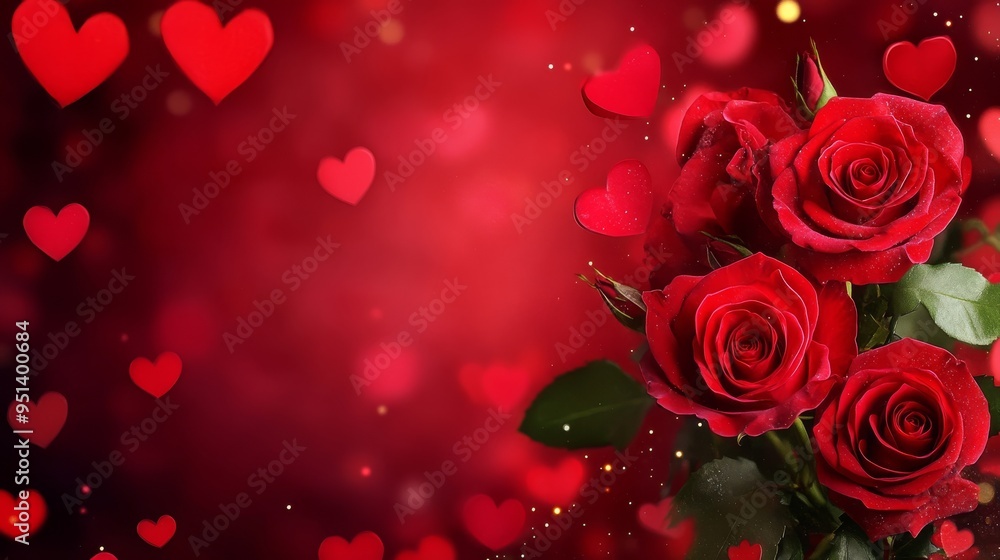 Celebrate Valentine's Day with hearts and roses. Celebrate Valentine's Day with hearts and roses.