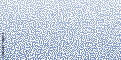 Abstract Reaction-diffusion or Turing pattern natural texture in coral blue gradient colour scheme. Linear design with biological shapes. Organic lines in memphis. abstract turing organic wallpaper.	
