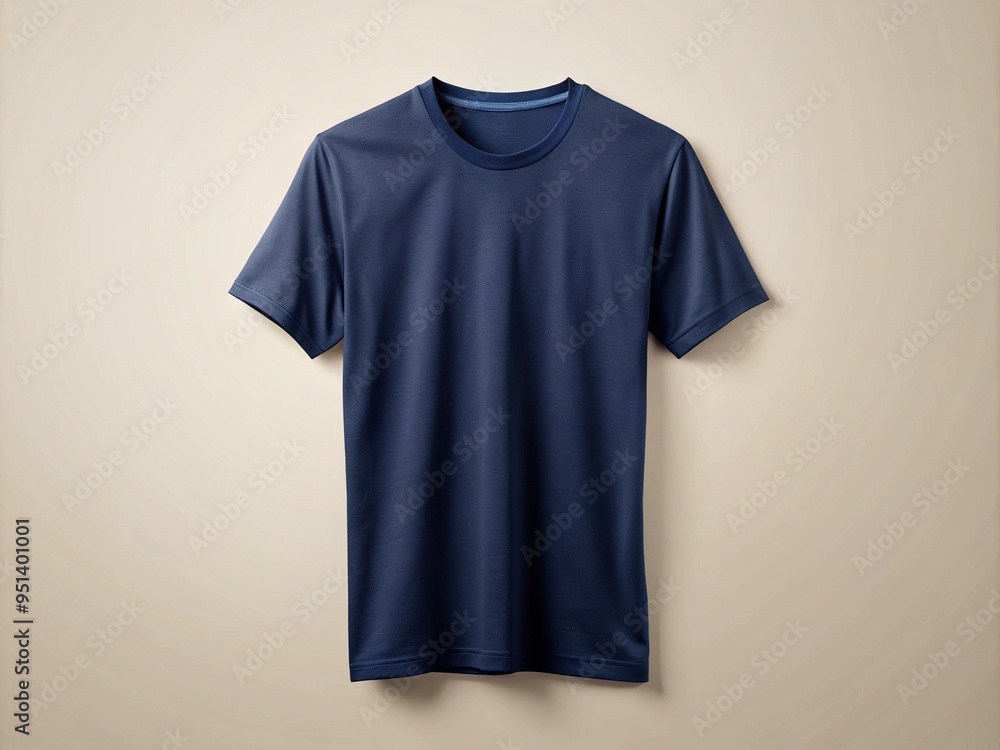 Isolated mockup of a classic navy blue crew-neck back t-shirt with a clean and simple design, perfect for branding, logo placement, or design showcase. Isolated mockup of a classic navy blue crew-neck back t-shirt with a clean and simple design, perfect for branding, logo placement, or design showcase.