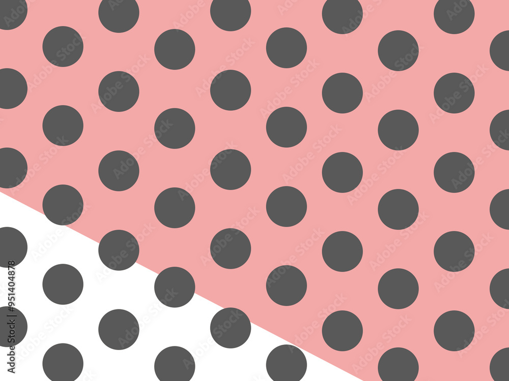 赤x白地のドット背景