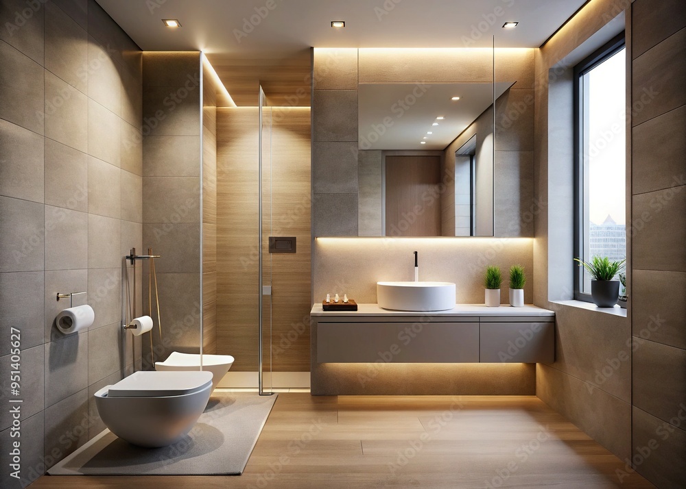 modern minimalist bathroom tank with sleek lines and subtle contrasting colors enhancing soft lighting and calming atmosphere freestanding water closet basin modern minimalist bathroom tank with sleek lines and subtle contrasting colors enhancing soft lighting and calming atmosphere freestanding water closet basin