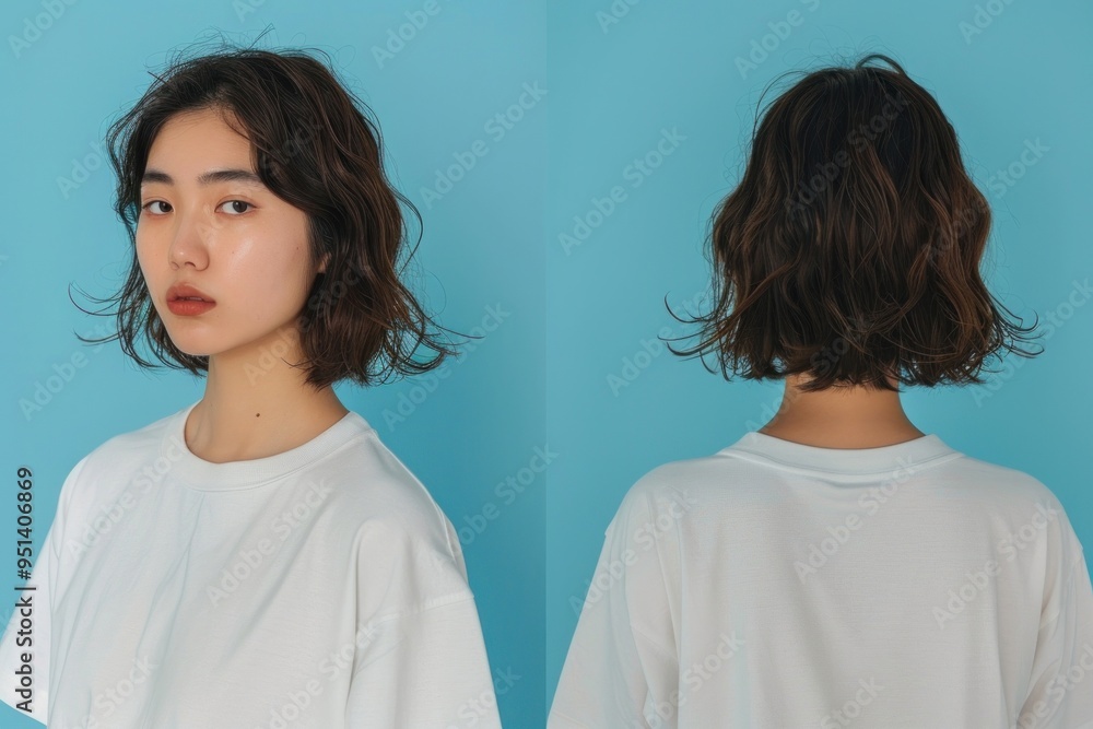 Blank cream oversize t-shirt mockup person female human. Blank cream oversize t-shirt mockup person female human.