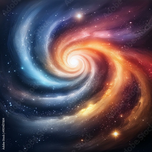 spiral galaxy in space, Colorful spiral galaxy, cut out,Galactic Whirlwind: A Cut-Out of Cosmic Vortex, space background,background with space