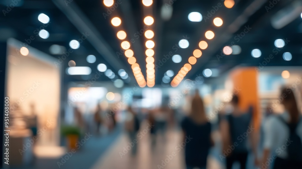 Naklejka premium Expo defocused, presentation focused.