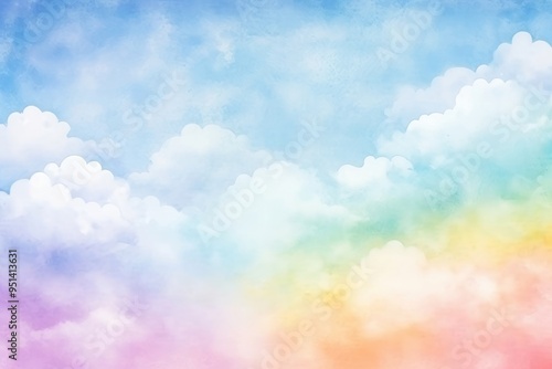 Fototapeta Naklejka Na Ścianę i Meble -  Background flowers rainbow sky backgrounds.