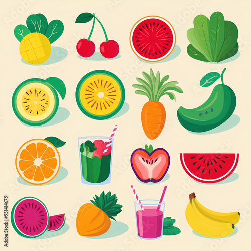 Healthy Food Illustrations