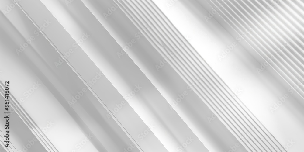 Obraz premium inimalistic abstract diagonal stripes in white and gray tones.