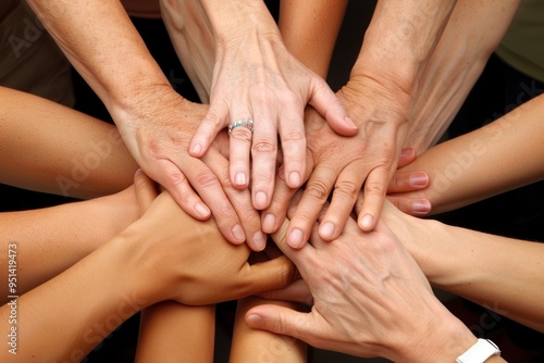 Business consultant joining hands finger adult nail.