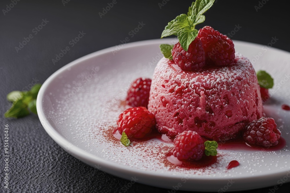 Close-up of a red dessert, showcasing its luscious, inviting texture and the mouthwatering allure of a delectable indulgence. Close-up of a red dessert, showcasing its luscious, inviting texture and the mouthwatering allure of a delectable indulgence.