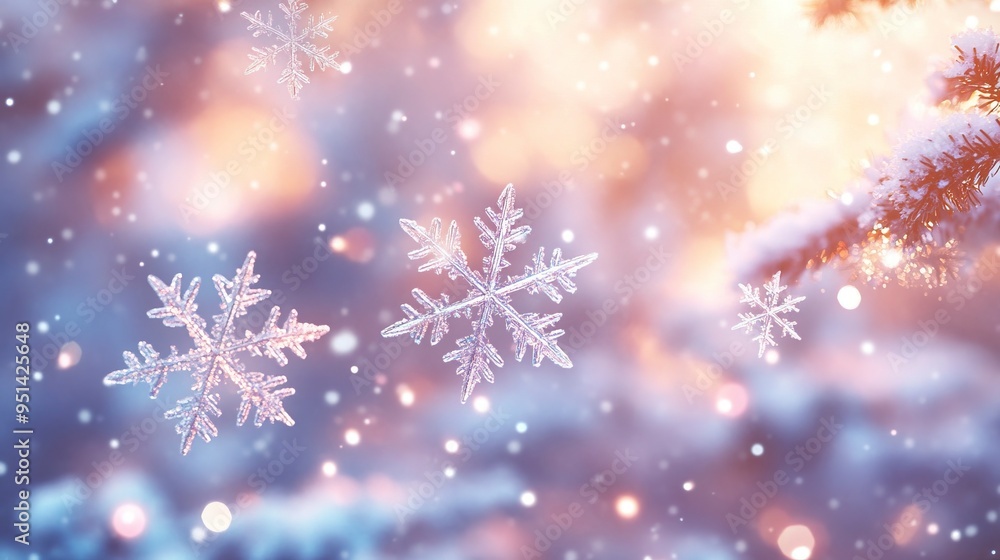 snowing and snowflake Serenade background illustration Snowfall Serenade, Delicate Snowflakes on Blurred Winter Background. snowing and snowflake Serenade background illustration Snowfall Serenade, Delicate Snowflakes on Blurred Winter Background.
