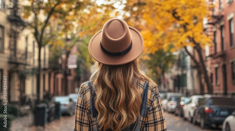 Autumn Stroll: A Cozy Cityscape Captured in Warm Hues Autumn Stroll: A Cozy Cityscape Captured in Warm Hues