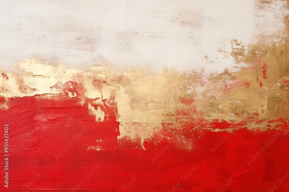 Obraz premium Abstract red white gold background backgrounds painting texture.