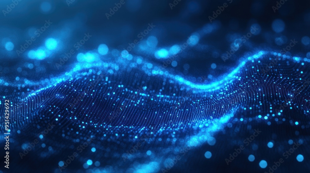 Abstract Blue Digital Wave Background Abstract Blue Digital Wave Background