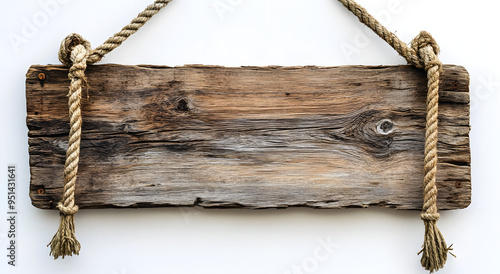 A Rustic Wooden Sign Hanging on the Wall, Isolated Against a Plain Background, Emphasizing Vintage Charm and Simplicity, Ideal for Representing Traditional Signage, Rustic Decor, and Minimalistic Desi