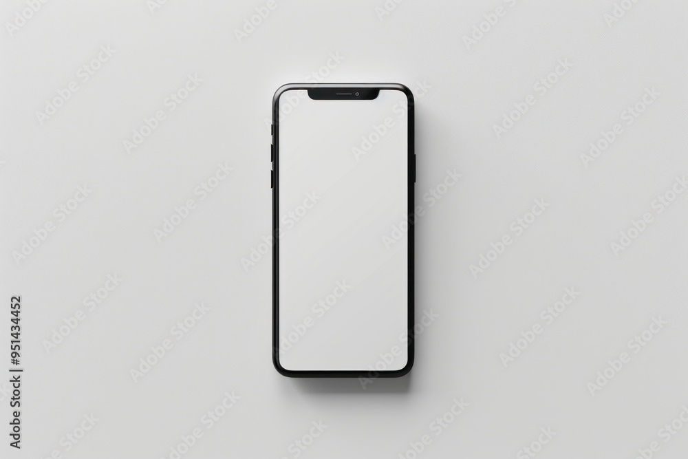 Modern smartphone with blank screen Modern smartphone with blank screen