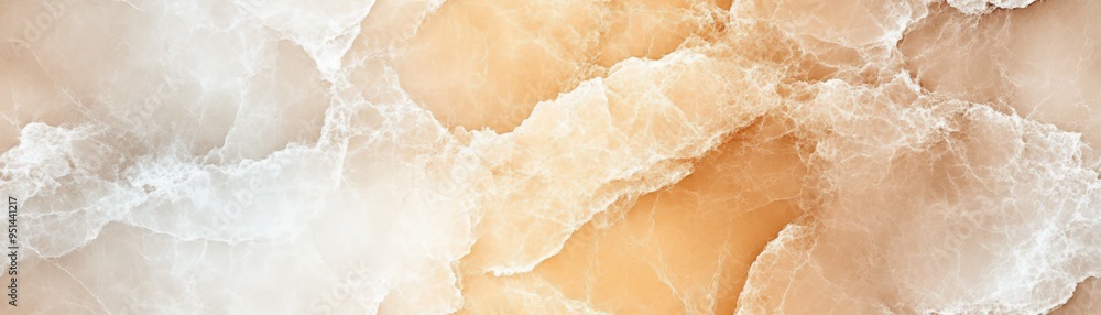 Fototapeta premium Seamless marble pattern in soft tan with white veins, [Abstract Background Marble], [Warm and natural]