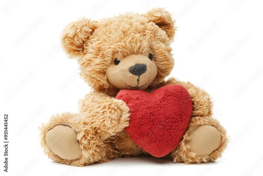 Adorable teddy bear holding heart Adorable teddy bear holding heart