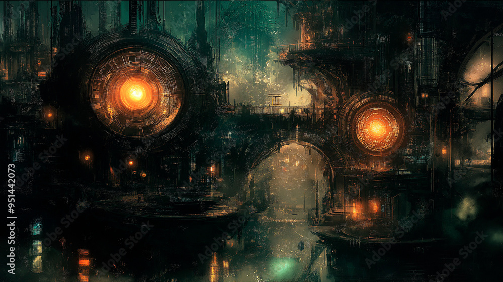 A futuristic factory for processing all kinds of metal A futuristic factory for processing all kinds of metal