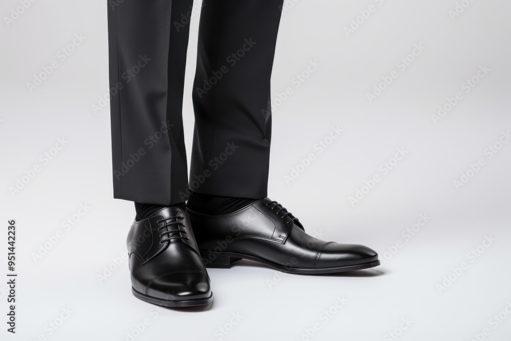 A person wearing a pair of shoes footwear adult studio shot. A person wearing a pair of shoes footwear adult studio shot.